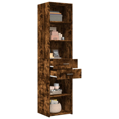 Highboard Smoked Oak 45x42,5x185 cm Engineered Wood