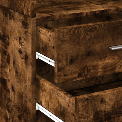 Highboard Smoked Oak 45x42,5x185 cm Engineered Wood