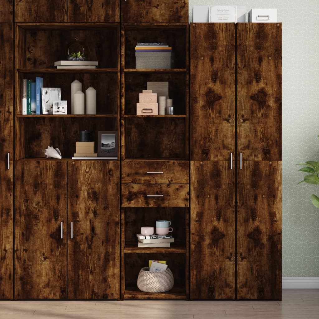 Highboard Smoked Oak 45x42,5x185 cm Engineered Wood