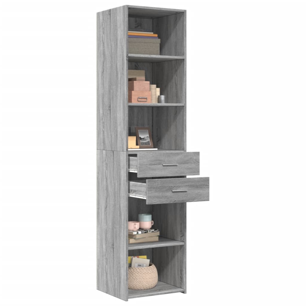 Highboard Grey Sonoma 45x42,5x185 cm Engineered Wood