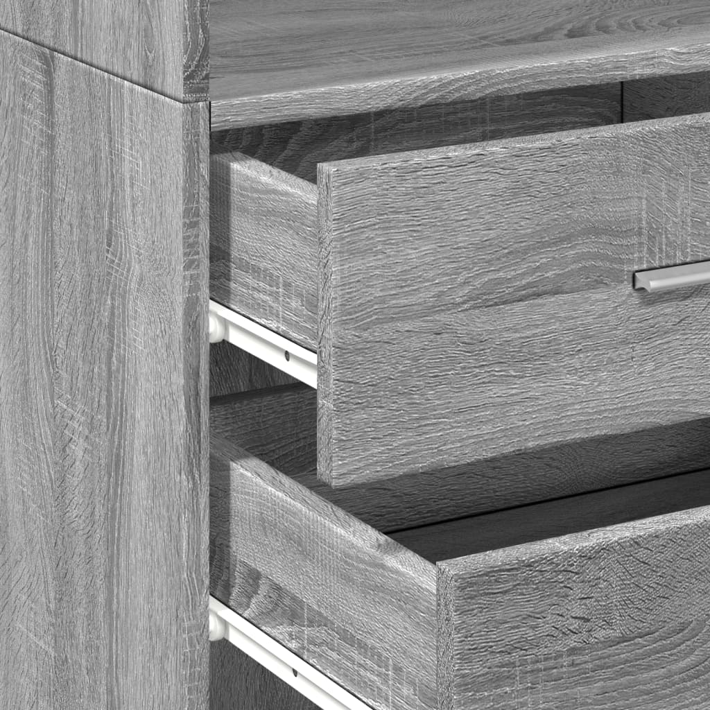 Highboard Grey Sonoma 45x42,5x185 cm Engineered Wood