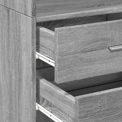Highboard Grey Sonoma 45x42,5x185 cm Engineered Wood