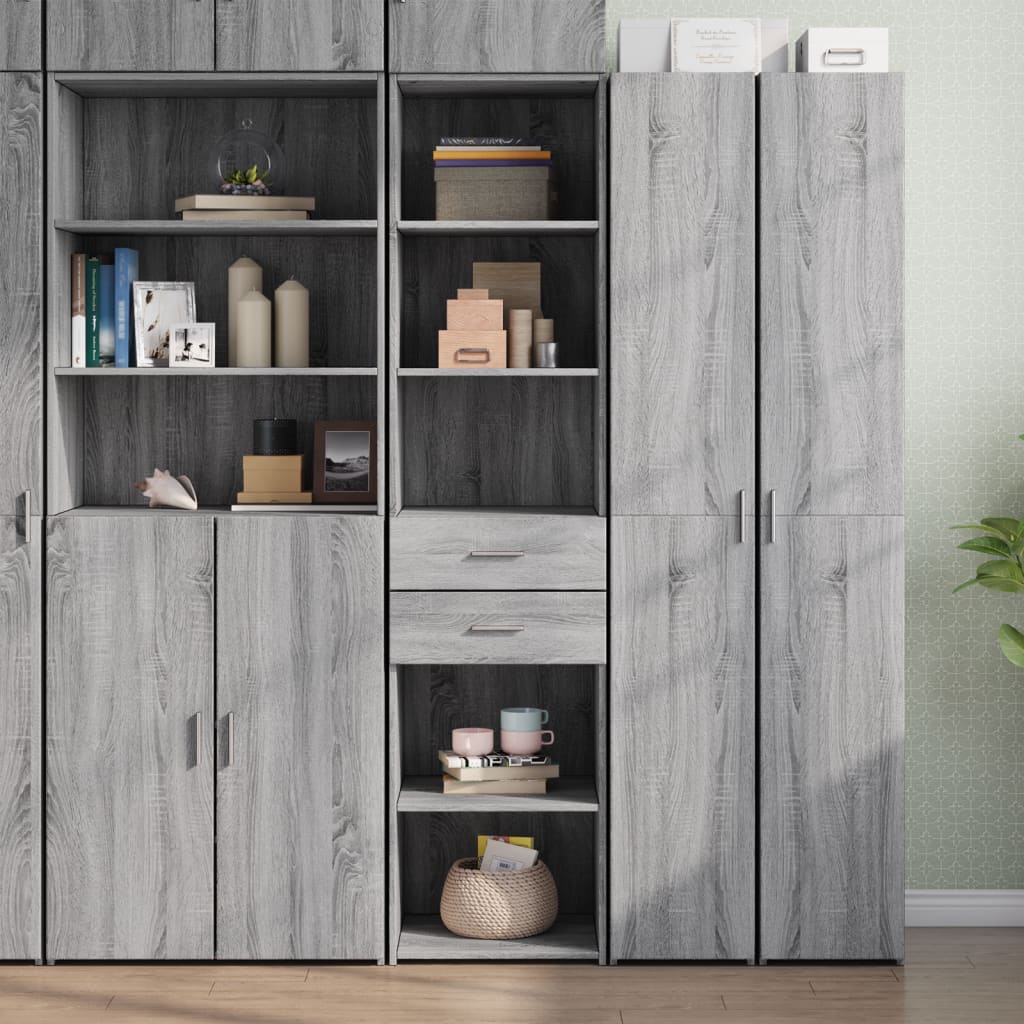 Highboard Grey Sonoma 45x42,5x185 cm Engineered Wood