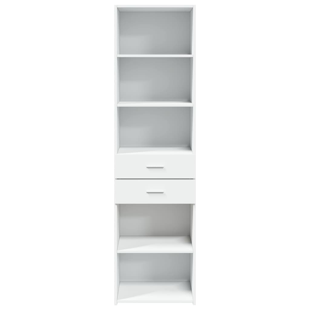 Highboard White 50x42,5x185 cm Engineered Wood