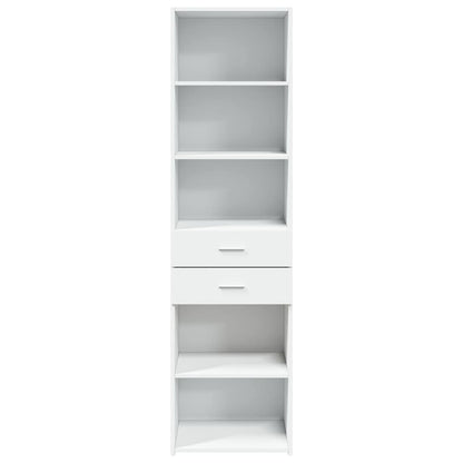 Highboard White 50x42,5x185 cm Engineered Wood