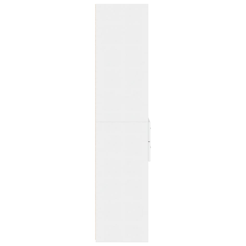 Highboard White 50x42,5x185 cm Engineered Wood