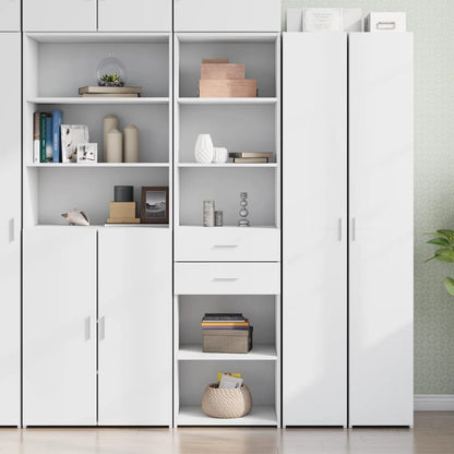 Highboard White 50x42,5x185 cm Engineered Wood