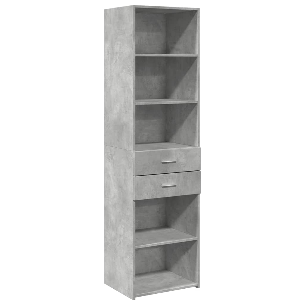 Highboard Concrete Grey 50x42,5x185 cm Engineered Wood