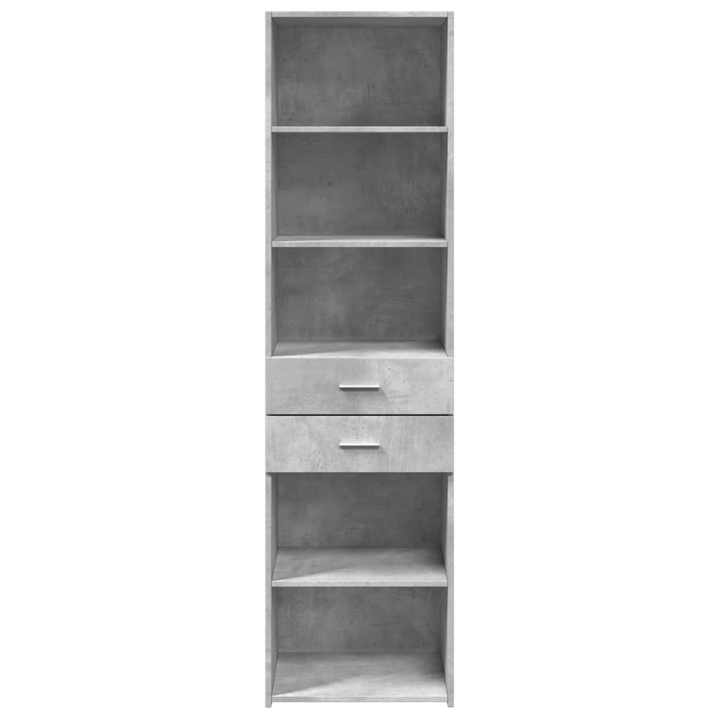 Highboard Concrete Grey 50x42,5x185 cm Engineered Wood