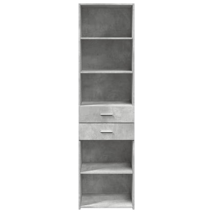 Highboard Concrete Grey 50x42,5x185 cm Engineered Wood