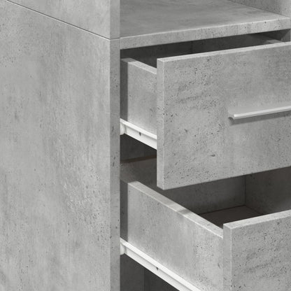 Highboard Concrete Grey 50x42,5x185 cm Engineered Wood