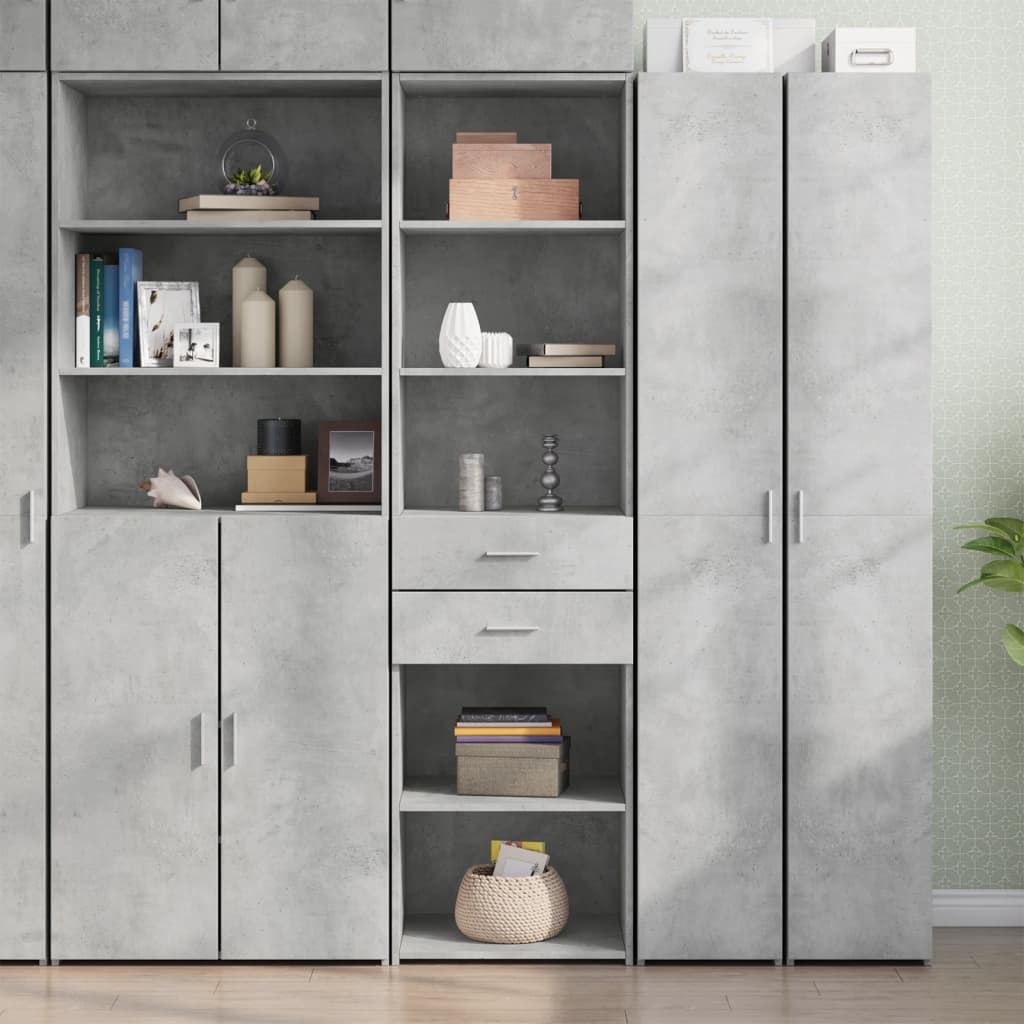 Highboard Concrete Grey 50x42,5x185 cm Engineered Wood