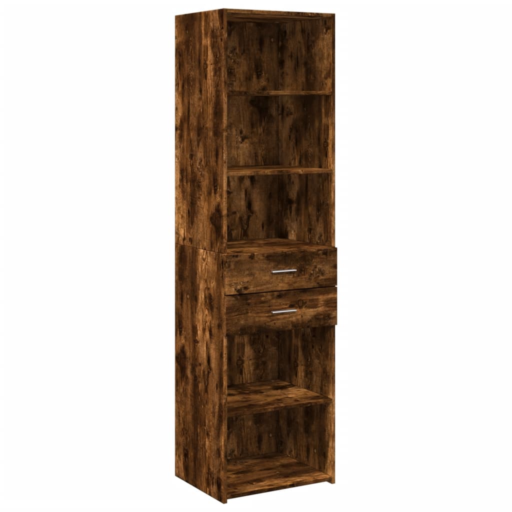 Highboard Smoked Oak 50x42,5x185 cm Engineered Wood