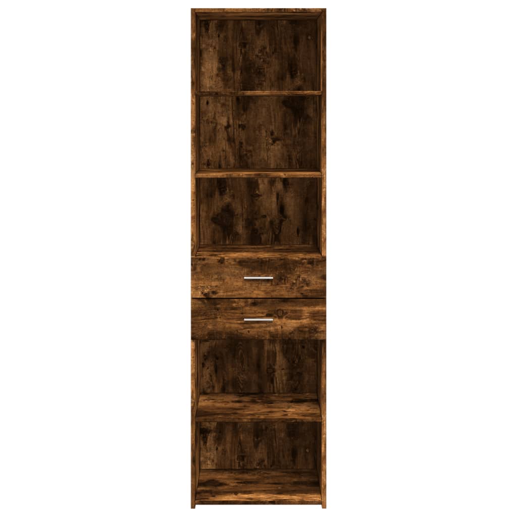 Highboard Smoked Oak 50x42.5x185 cm Engineered Wood