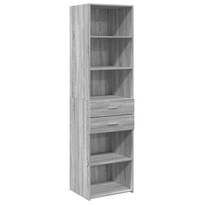 Highboard Grey Sonoma 50x42,5x185 cm Engineered Wood