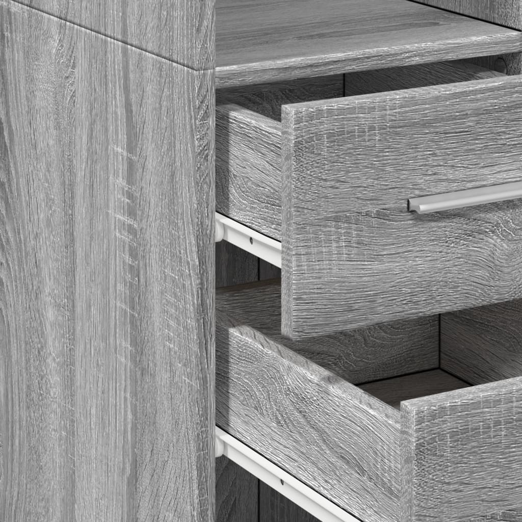 Highboard Grey Sonoma 50x42,5x185 cm Engineered Wood