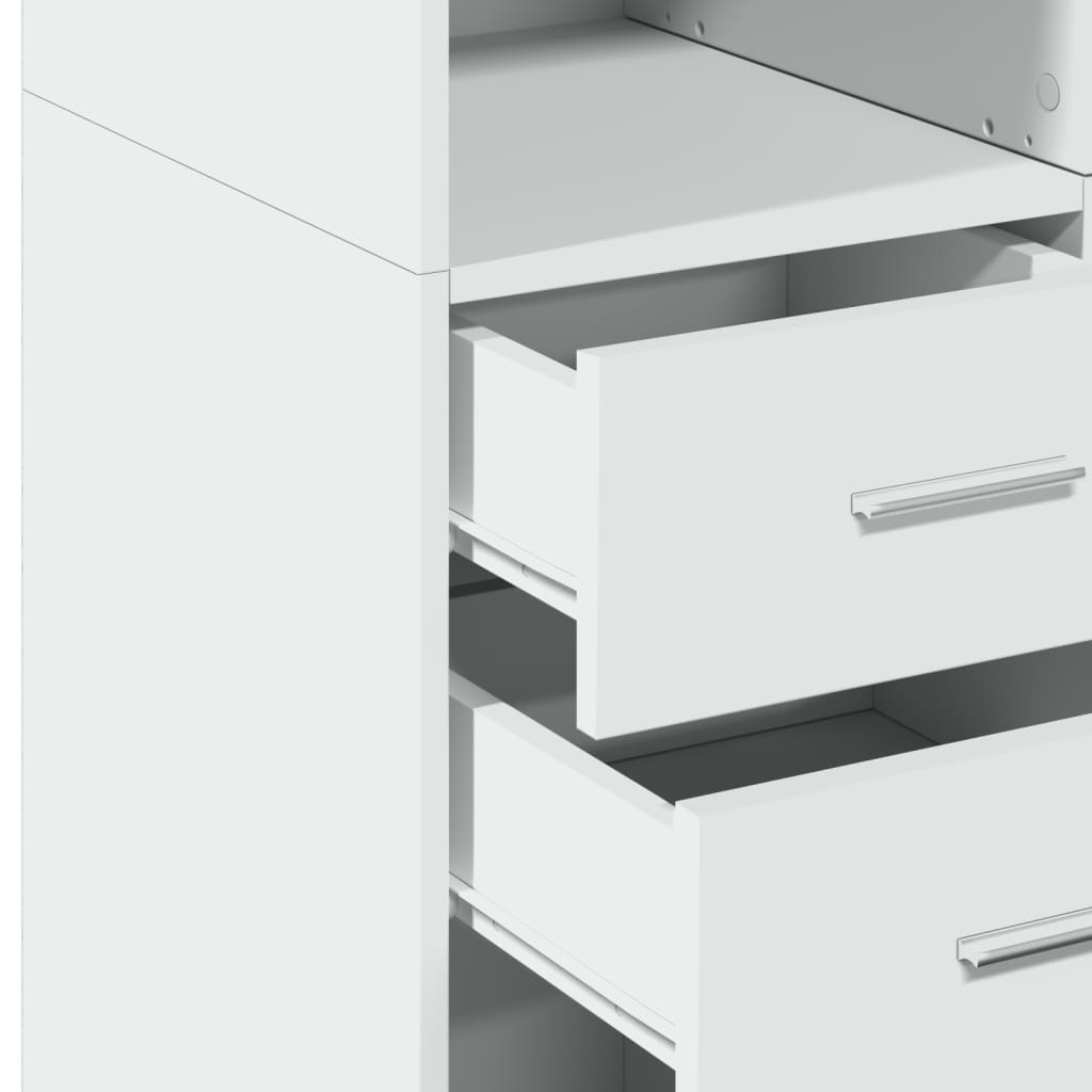 Highboard White 70x42,5x185 cm Engineered Wood