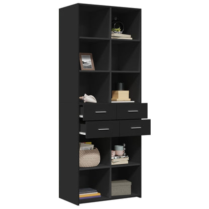 Highboard | Black | Engineered Wood | Large | Highboard | Rectangular