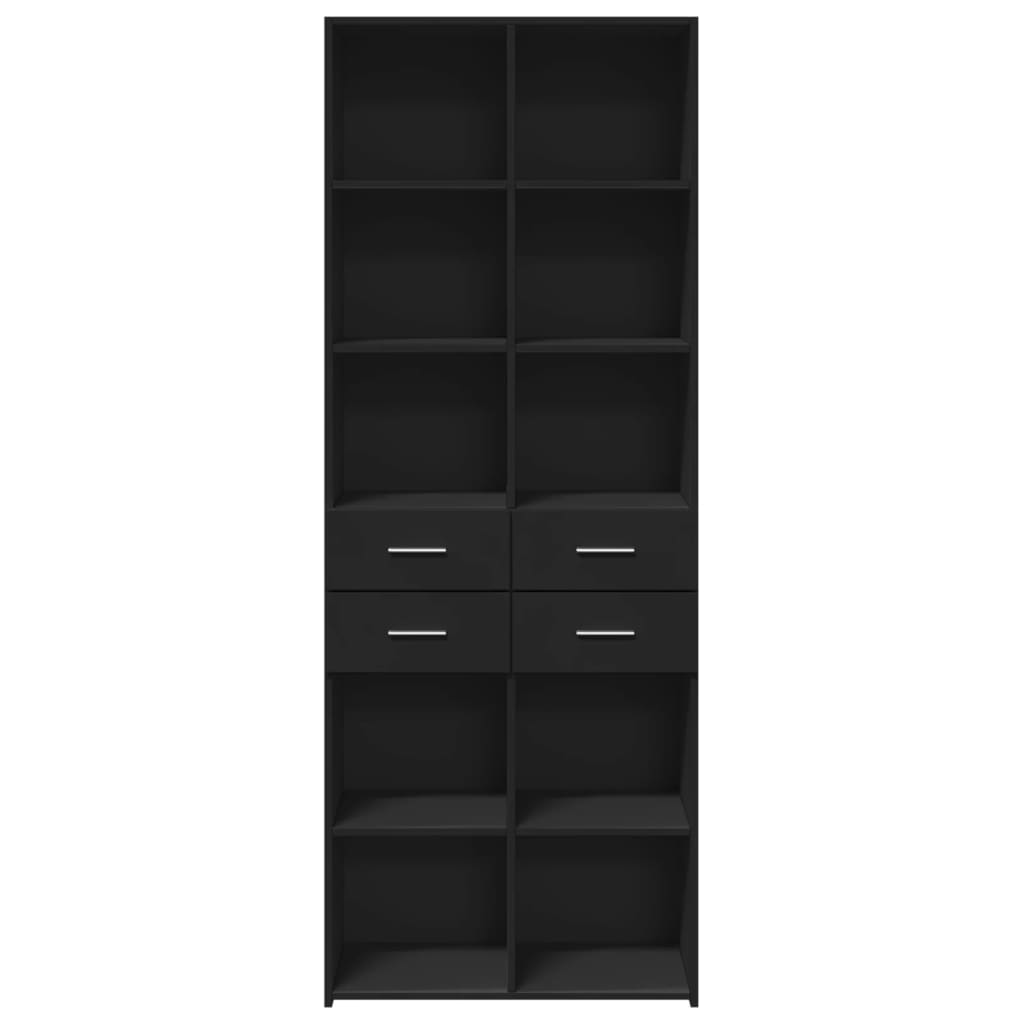 Highboard | Black | Engineered Wood | Large | Highboard | Rectangular