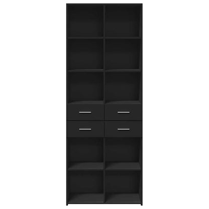 Highboard Black 70x42,5x185 cm Engineered Wood
