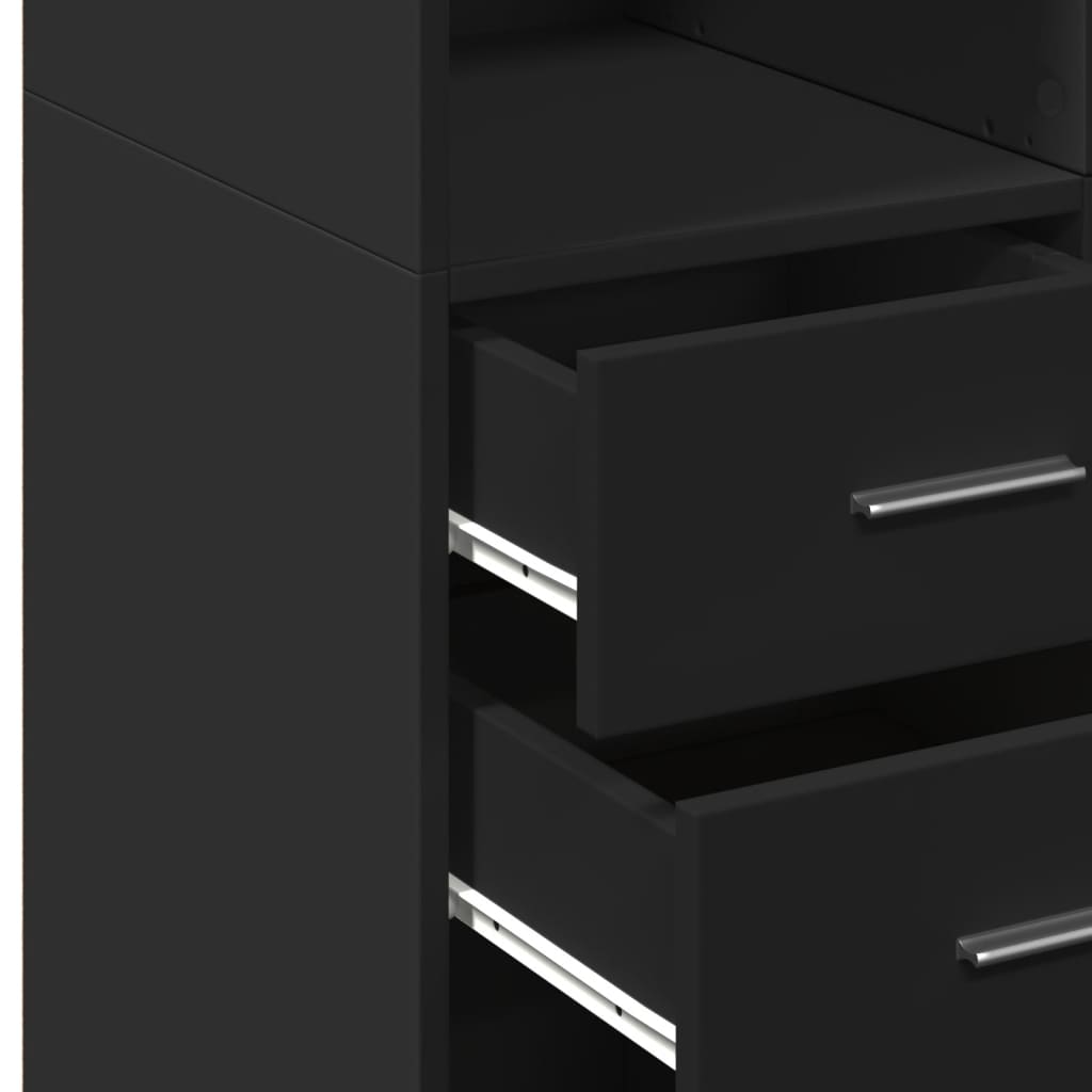 Highboard | Black | Engineered Wood | Large | Highboard | Rectangular
