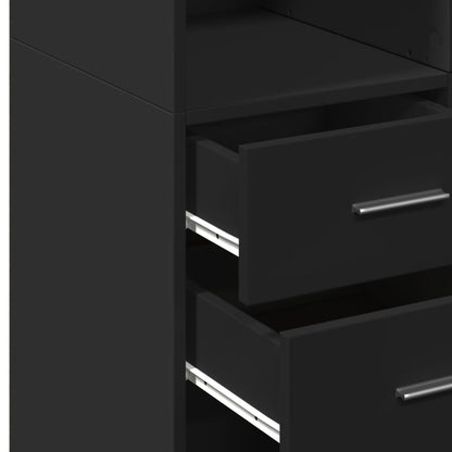 Highboard | Black | Engineered Wood | Large | Highboard | Rectangular