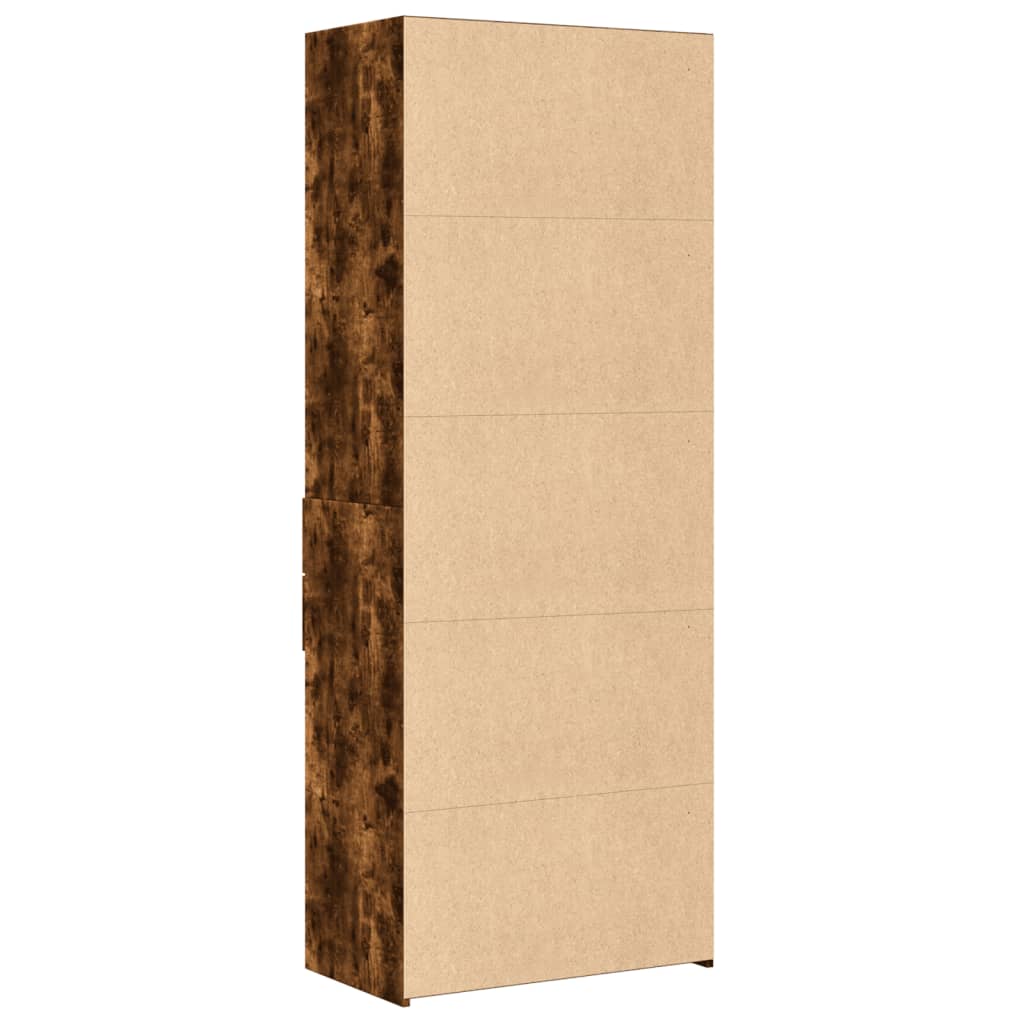Highboard Smoked Oak 70x42,5x185 cm Engineered Wood