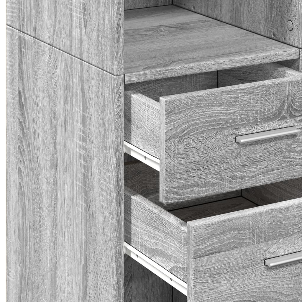 Highboard Grey Sonoma 70x42,5x185 cm Engineered Wood