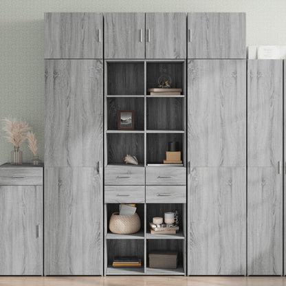 Highboard Grey Sonoma 70x42,5x185 cm Engineered Wood