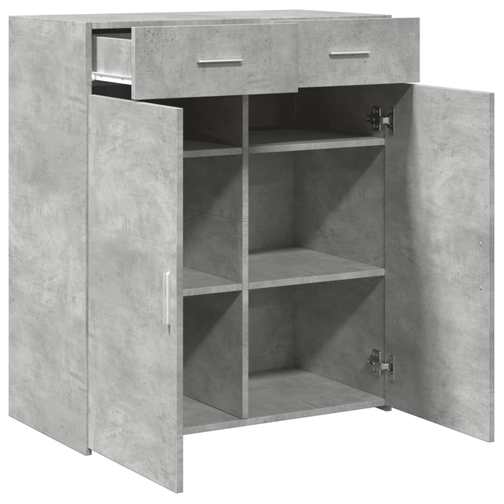 Sideboard Concrete Grey 80x42.5x93 cm Engineered Wood