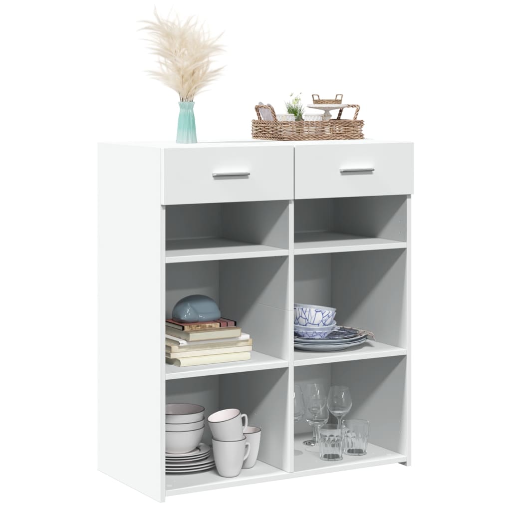 Sideboard White 80x42,5x93 cm Engineered Wood