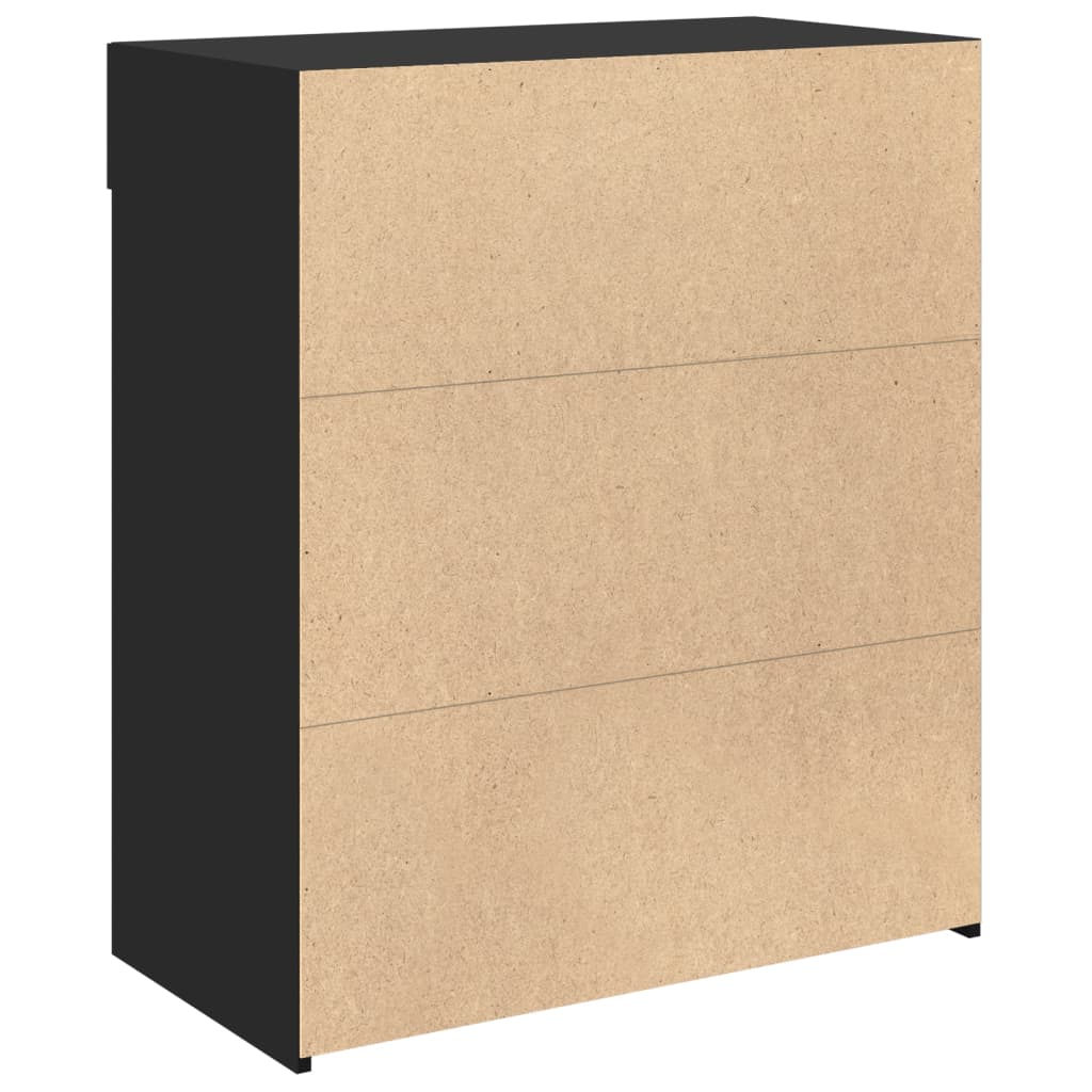 Sideboard Black 80x42,5x93 cm Engineered Wood