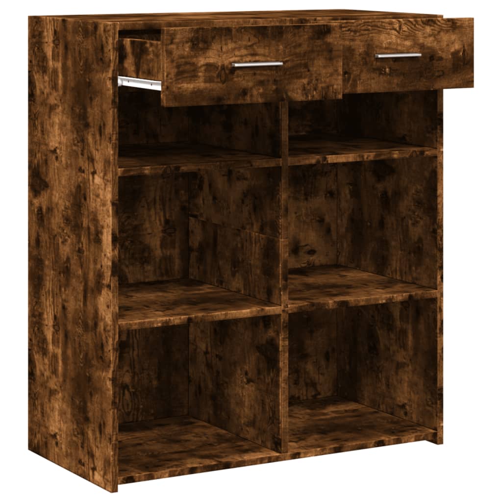 Sideboard Smoked Oak 80x42,5x93 cm Engineered Wood