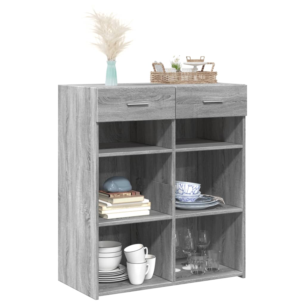 Sideboard Grey Sonoma 80x42,5x93 cm Engineered Wood