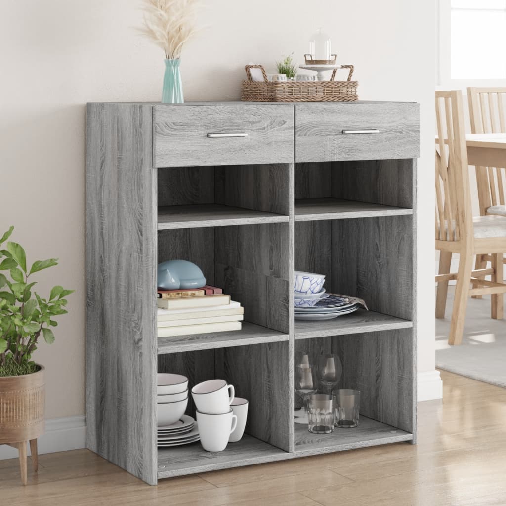 Sideboard Grey Sonoma 80x42,5x93 cm Engineered Wood