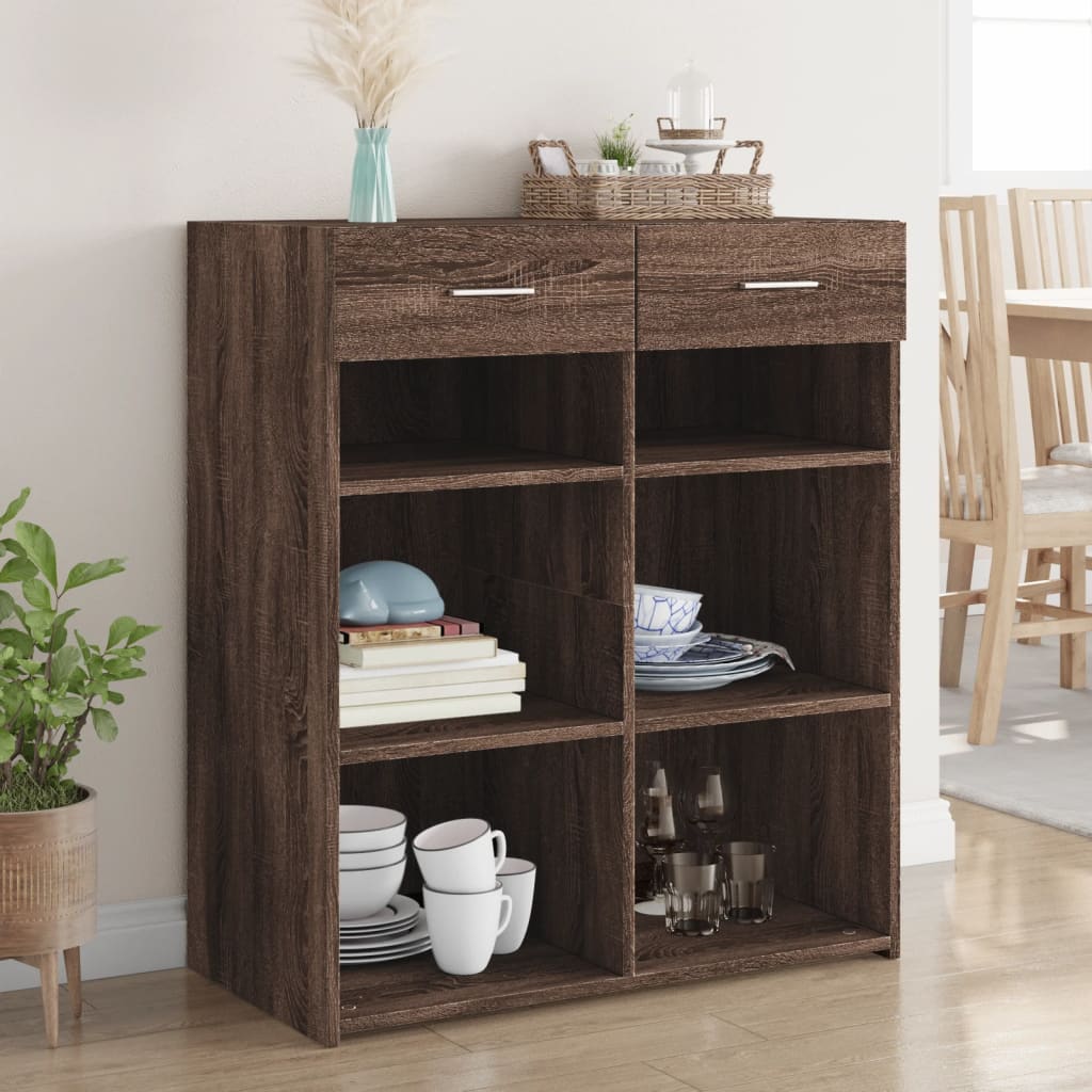 Sideboard Brown Oak 80x42,5x93 cm Engineered Wood