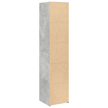 Highboard Concrete Grey 40x41x185 cm Engineered Wood