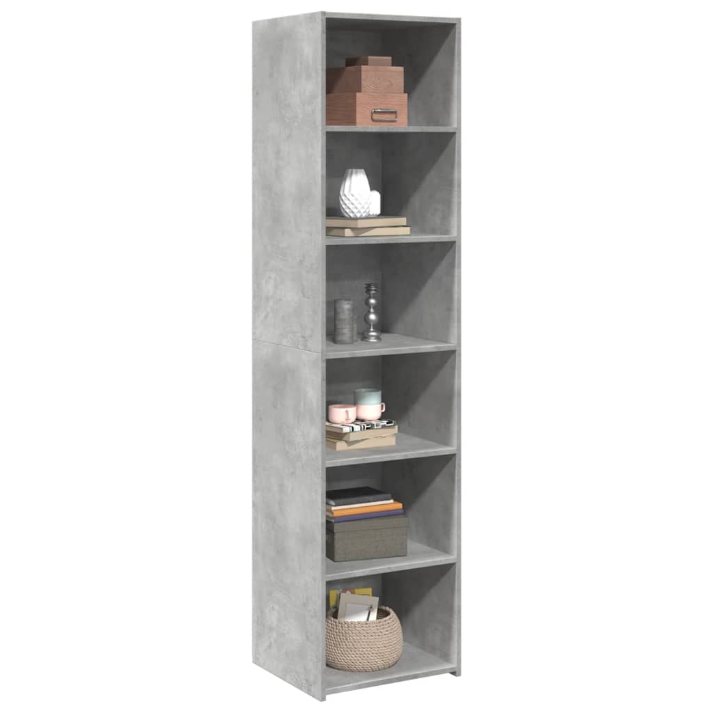 Highboard Concrete Grey 45x41x185 cm Engineered Wood