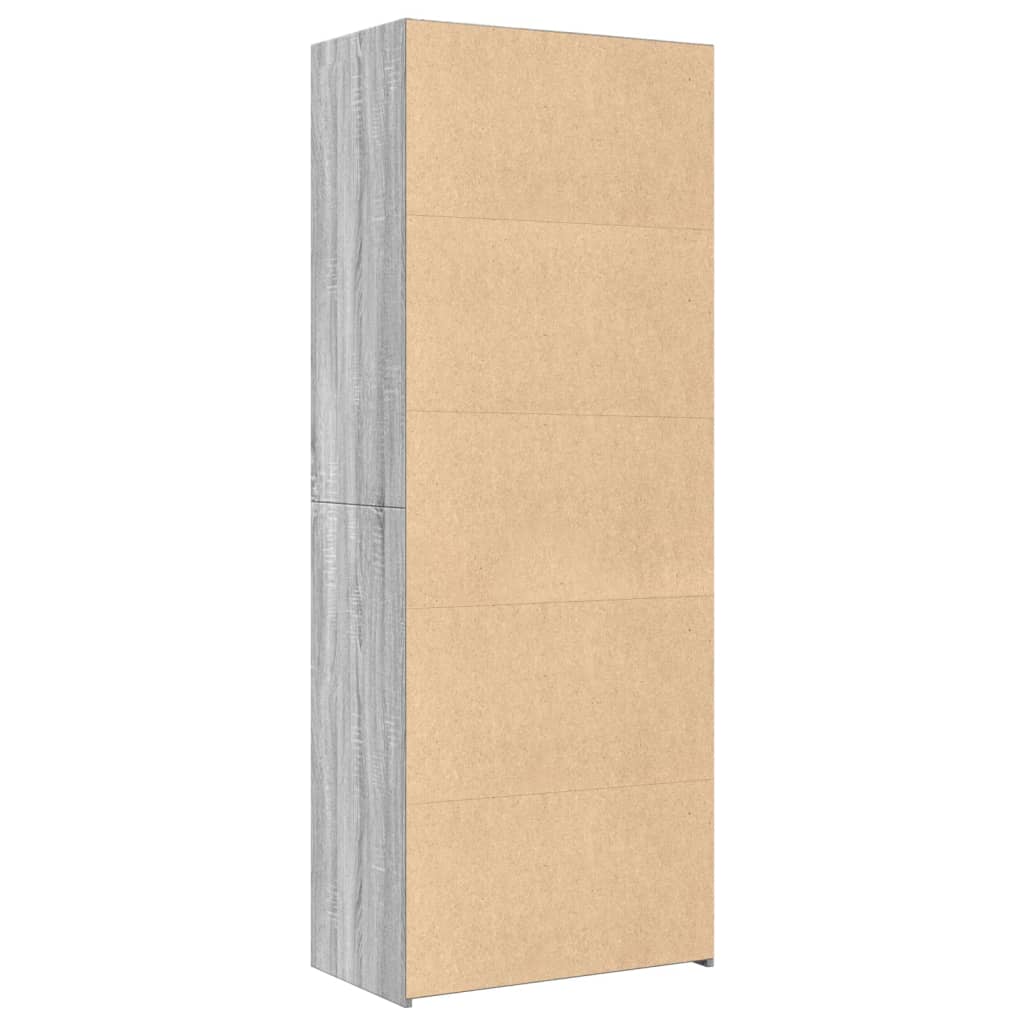 Highboard Grey Sonoma 70x41x185 cm Engineered Wood