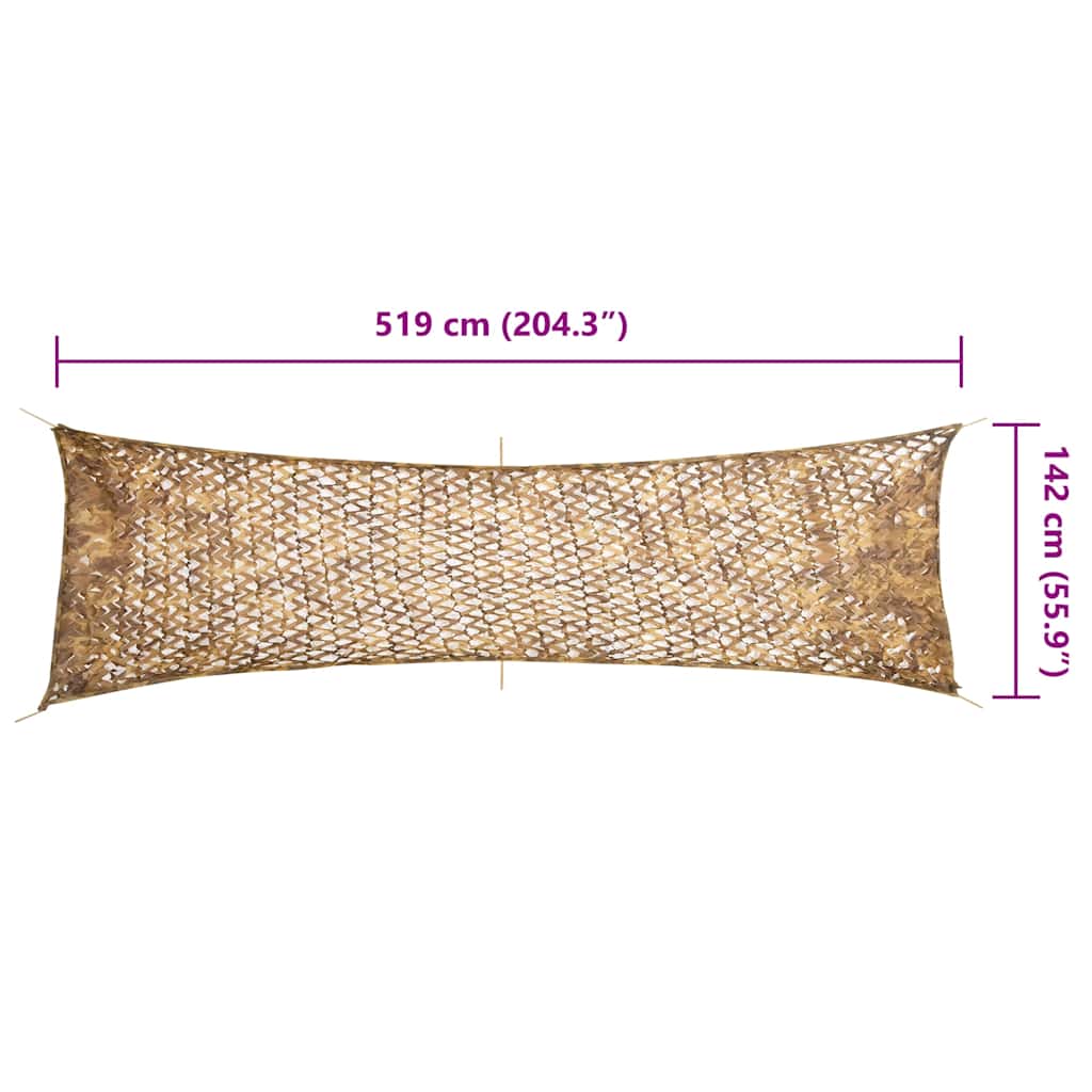 Camouflage Net with Storage Bag 519x142 cm Sand