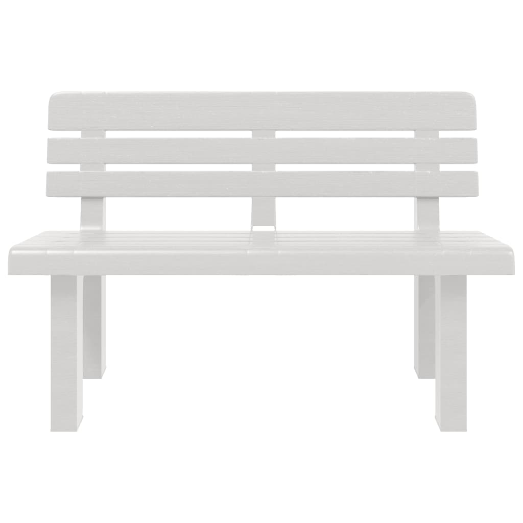Garden Bench | White | Polypropylene | 2-seater | Durable | Garden Bench