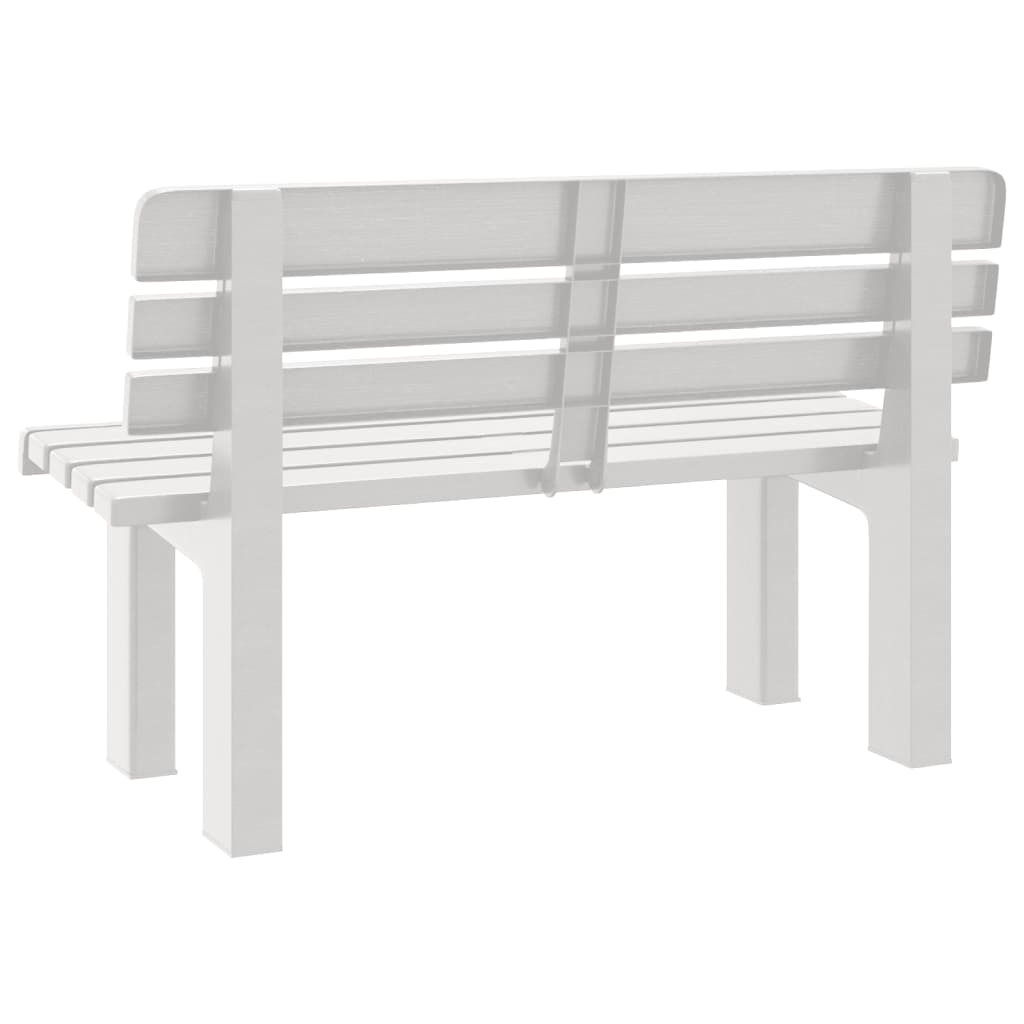 Garden Bench | White | Polypropylene | 2-seater | Durable | Garden Bench