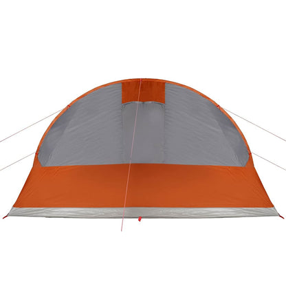 Camping Tent Tunnel 5-Person Grey and Orange Waterproof