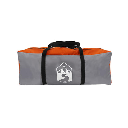 Camping Tent Tunnel 5-Person Grey and Orange Waterproof