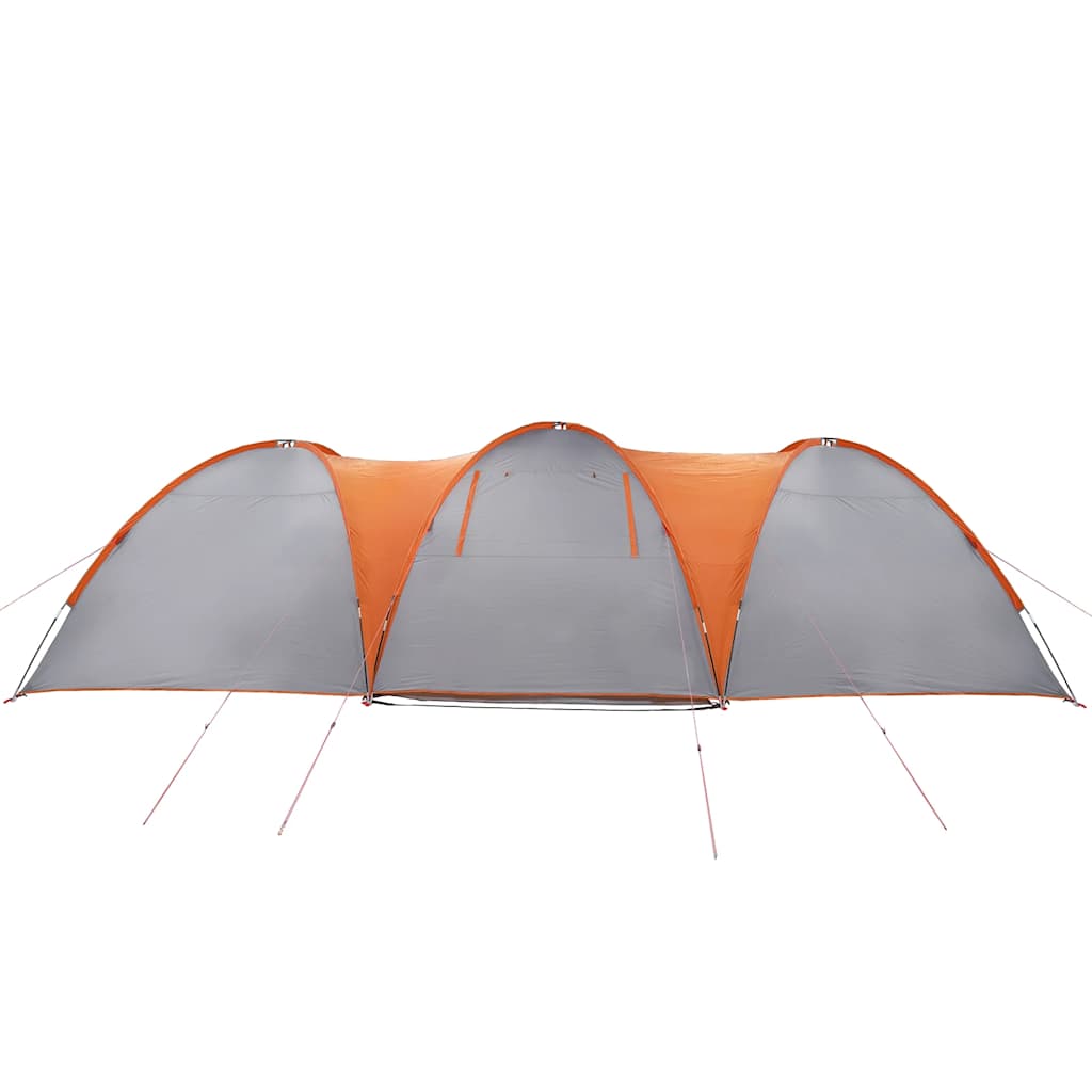 Family Tent Dome 8-Person Grey and Orange Waterproof