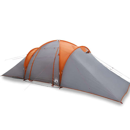 Family Tent Dome 6-Person Grey and Orange Waterproof