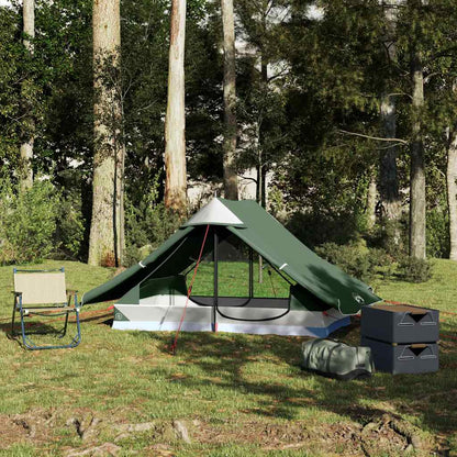 Camping Tent 2-Person Green Waterproof