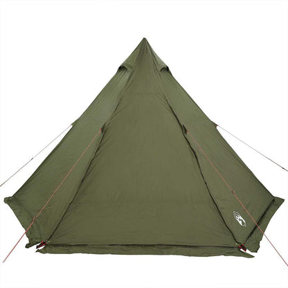 Family Tent Tipi 6-Person Olive Green Waterproof