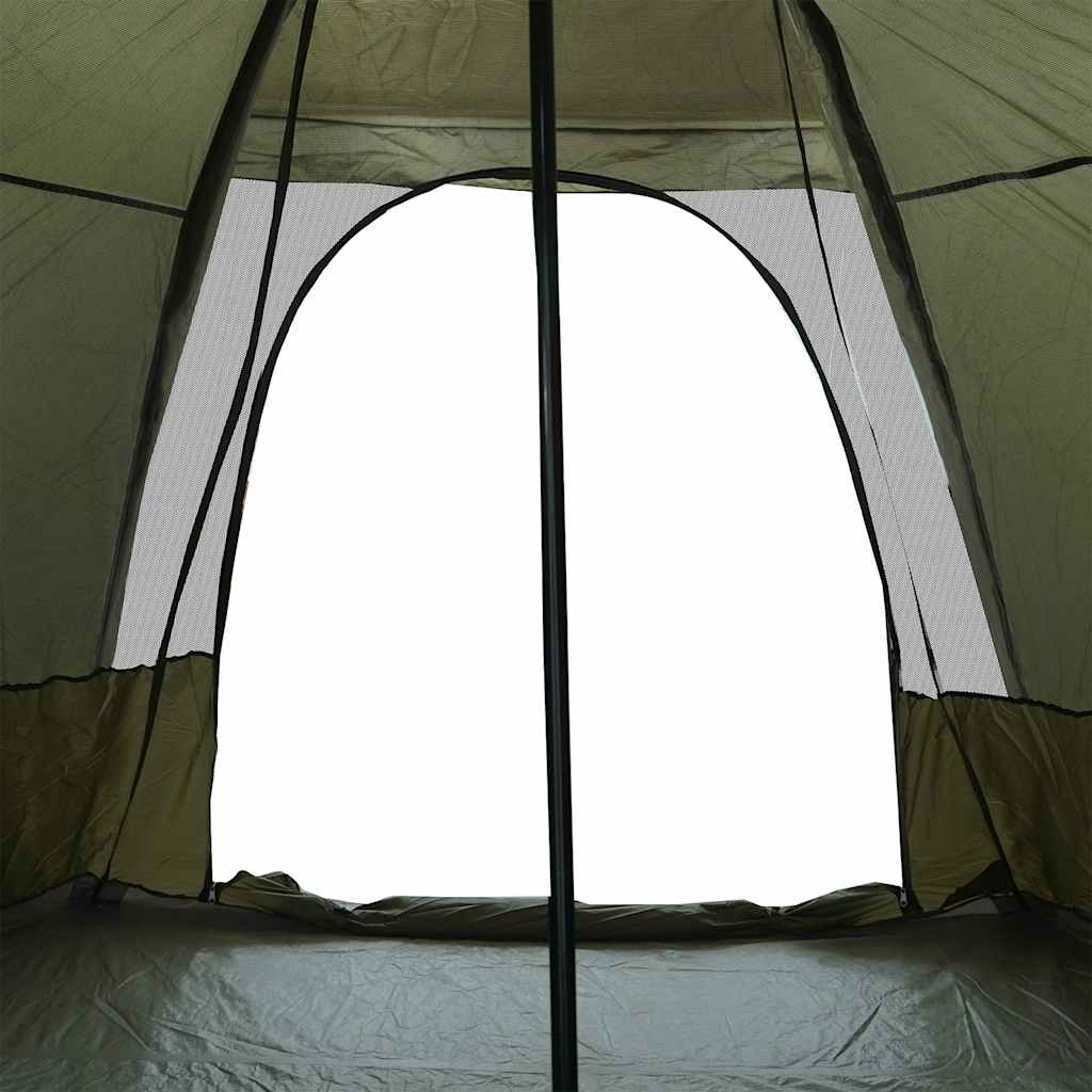 Family Tent Tipi 6-Person Olive Green Waterproof