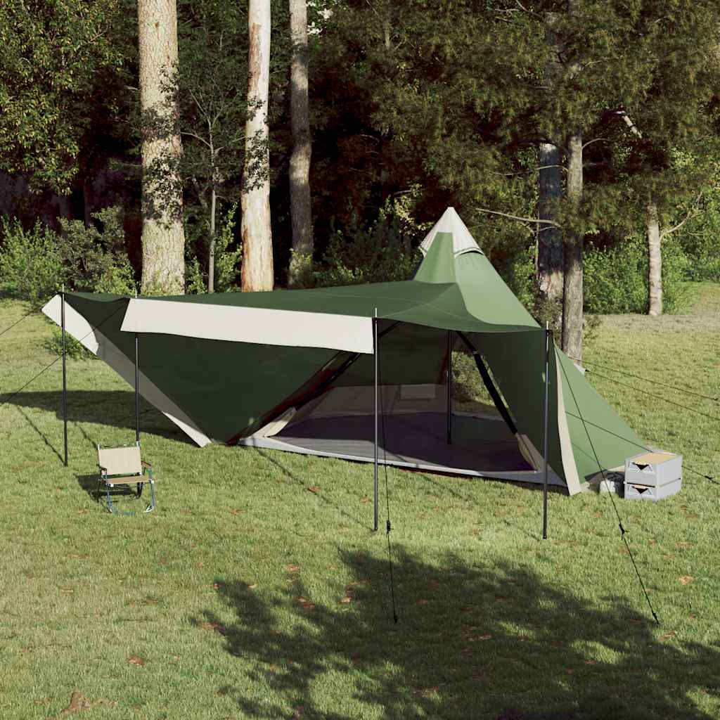 Family Tent Tipi 8-Person Green Waterproof